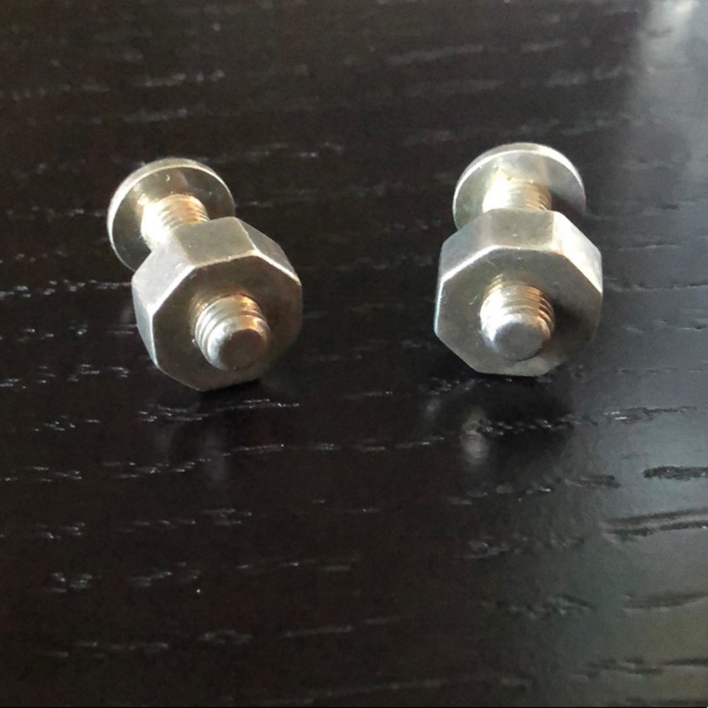 Tiffany&co sterling silver nut and bolt cuff links